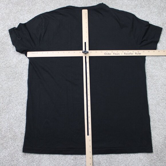 Lacoste Shirt Mens XL Black 100% Pima Cotton Short Sleeve Crewneck Pullover - Picture 8 of 11